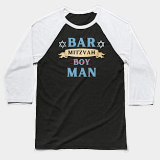 Funny Jewish Star Of David Bar Mitzvah Boy Baseball T-Shirt